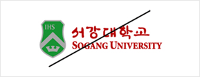 전용색상 이외의 다른 색상을 사용한 경우 예시 이미지